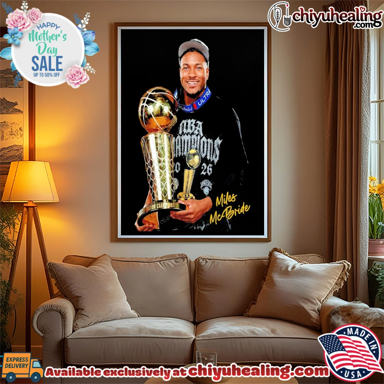 Miles Mcbride New York Knicks World Champions 2025-2026 trophy signature limited shirt & hoodie | Aesthetic Apparel Miles Mcbride New York Knicks World Champions 2025-2026 trophy signature