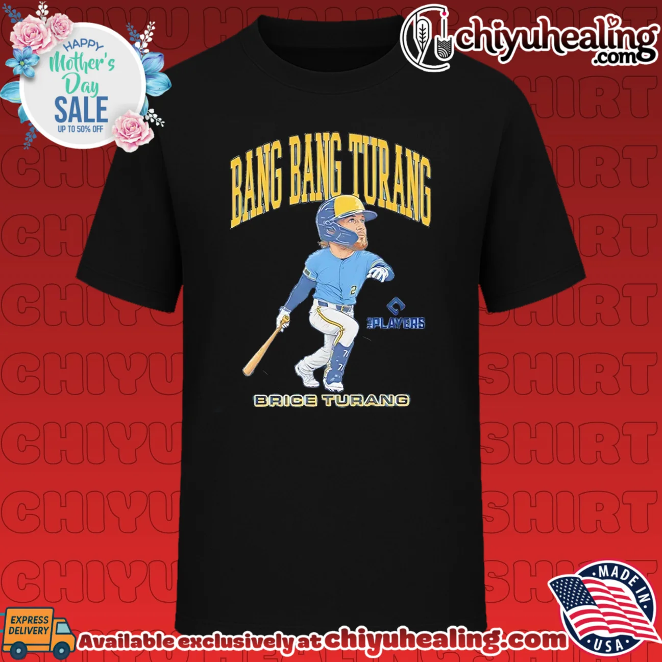 Milwaukee Brewers Major League Baseball Brice Bang Bang Turang big head shirt & hoodie