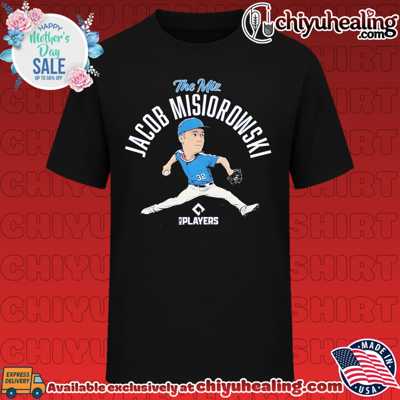 Milwaukee Brewers Major League Baseball Jacob Misiorowski pitching pose shirt & hoodie