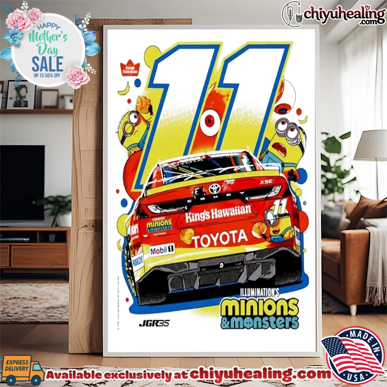 Minion and Monsters King's Hawaiian Denny Hamlin epic shirt & hoodie | Collector Series Minion and Monsters King's Hawaiian Denny Hamlin