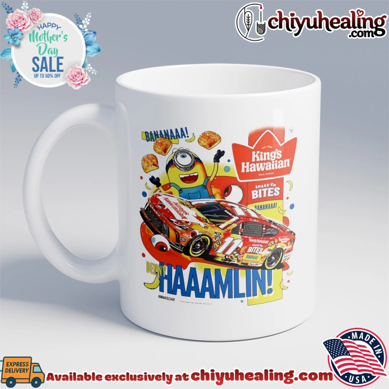 Minion King's Hawaiian Denny Hamlin epic shirt & hoodie | Exclusive Fan Gear Minion King's Hawaiian Denny Hamlin