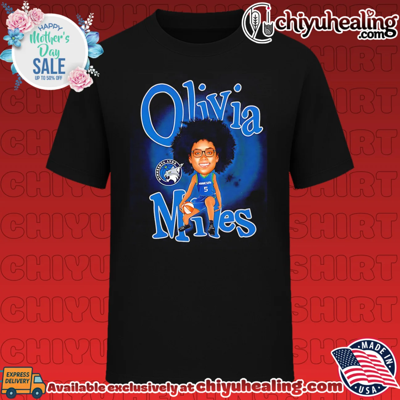 Minnesota Lynx Olivia Miles Player caricature shirt