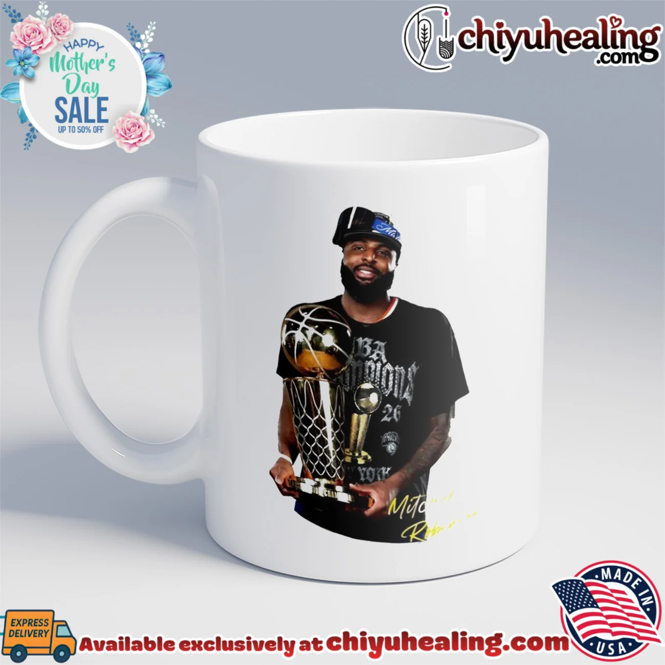 Mitchell Robinson New York Knicks 2026 Nba Champions Holding Trophy shirt & hoodie Mitchell Robinson New York Knicks 2026 Nba Champions Holding Trophy