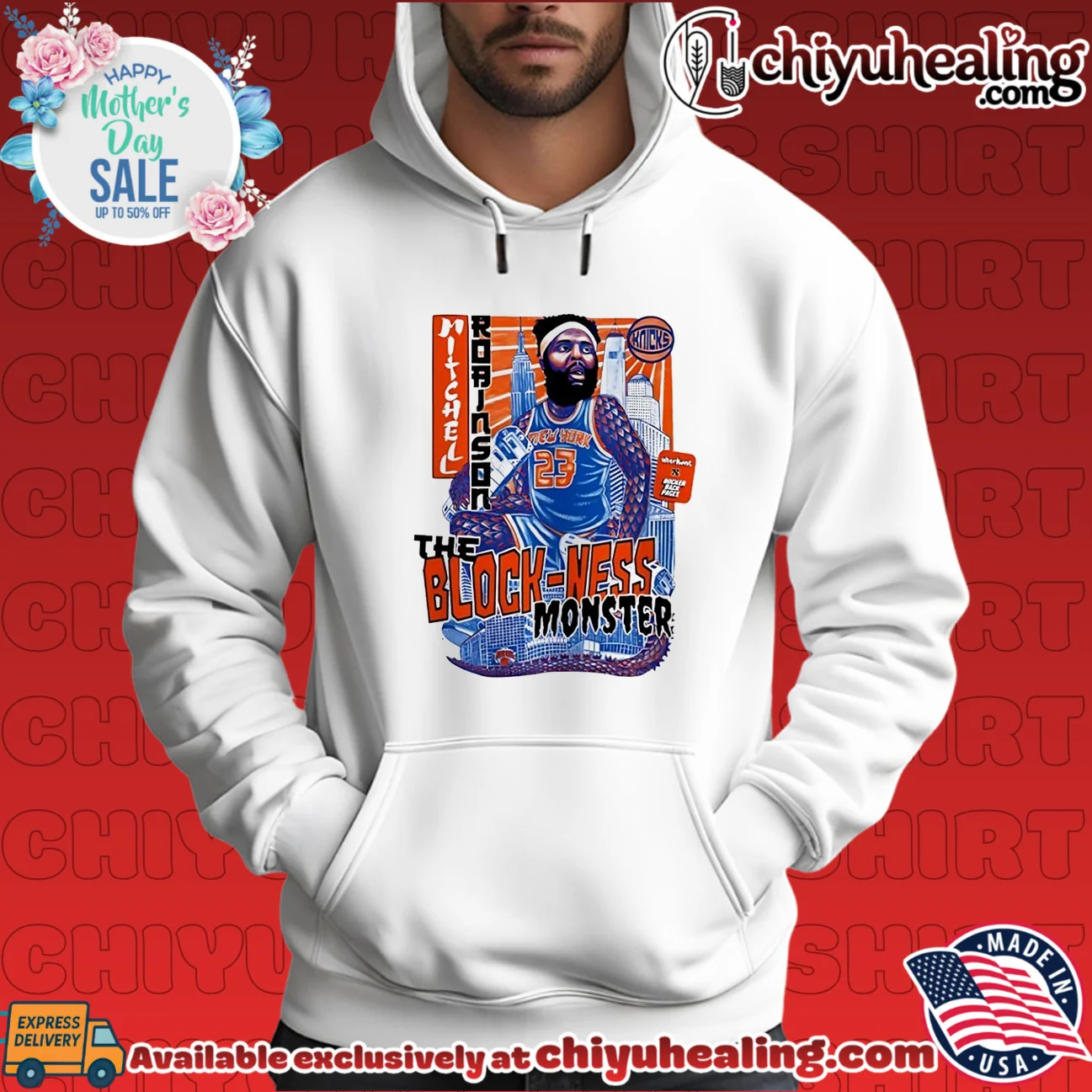 Mitchell Robinson New York Knicks NBA The Block Ness Monster parody prime shirt & hoodie - Urban Fashion Mitchell Robinson New York Knicks NBA The Block Ness Monster parody prime shirt & hoodie - Urban Fashion