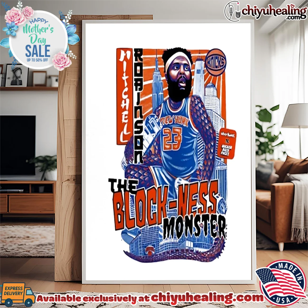 Mitchell Robinson New York Knicks NBA The Block Ness Monster parody prime shirt & hoodie - Urban Fashion Mitchell Robinson New York Knicks NBA The Block Ness Monster parody