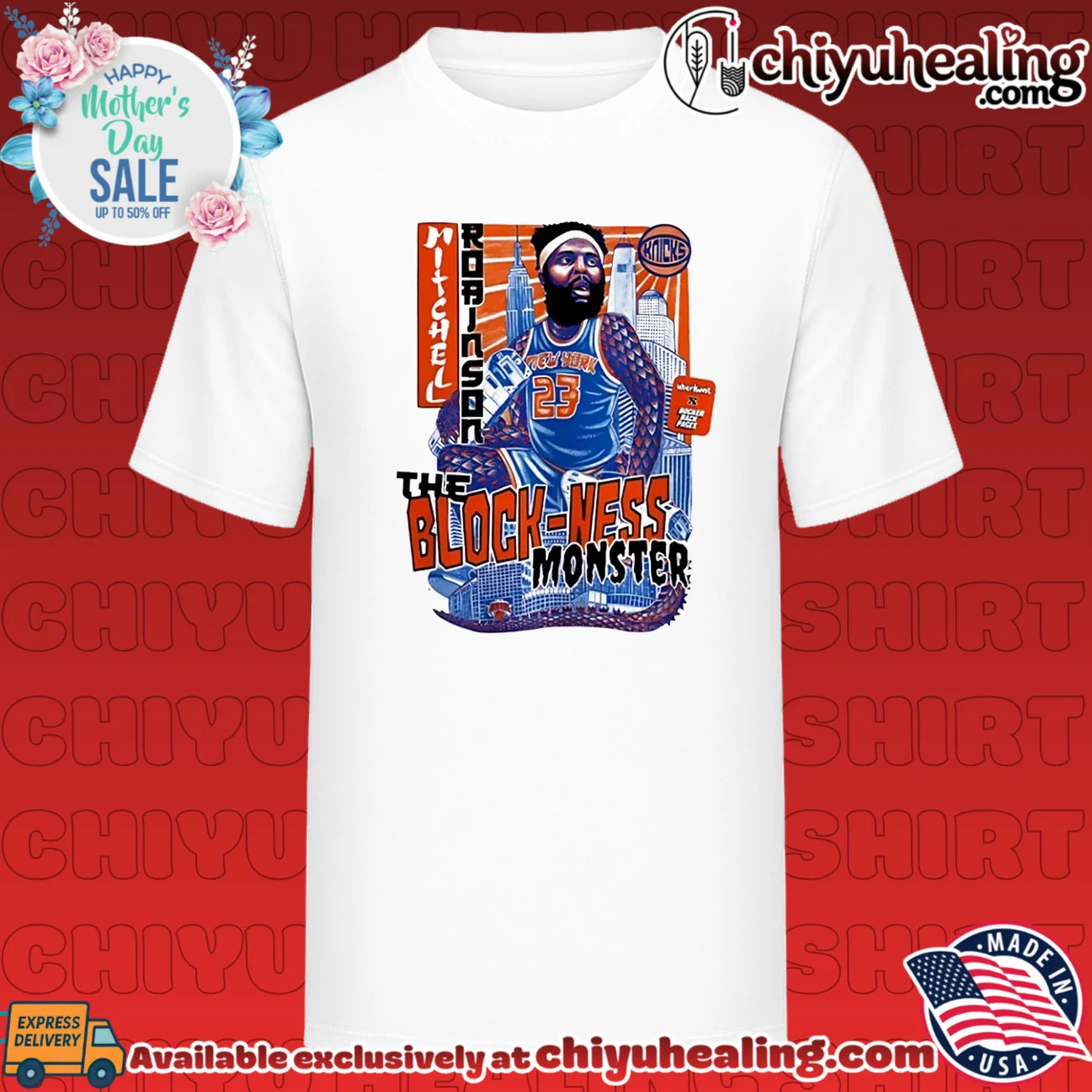 Mitchell Robinson New York Knicks NBA The Block Ness Monster parody