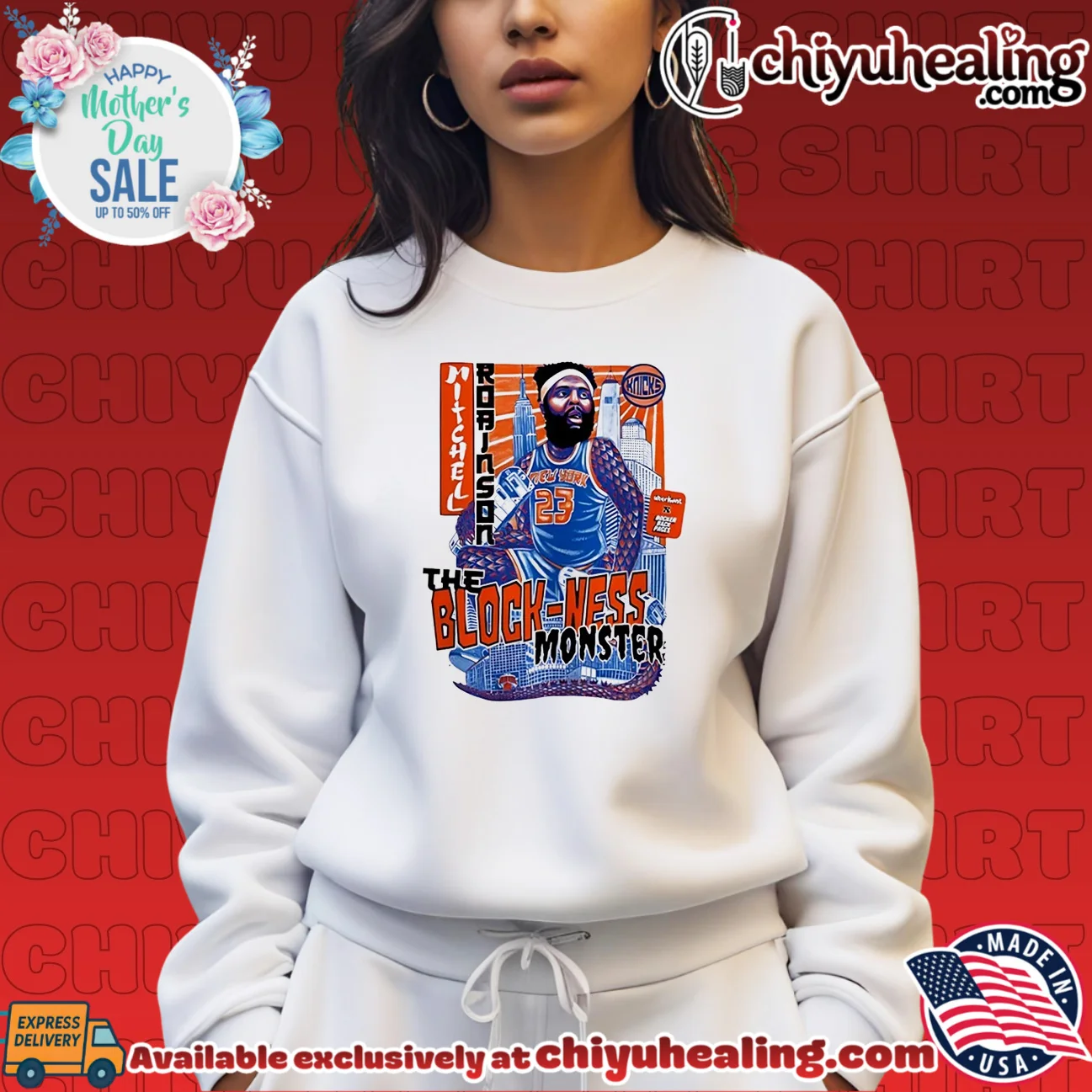 Mitchell Robinson New York Knicks NBA The Block Ness Monster parody prime shirt & hoodie - Urban Fashion Mitchell Robinson New York Knicks NBA The Block Ness Monster parody
