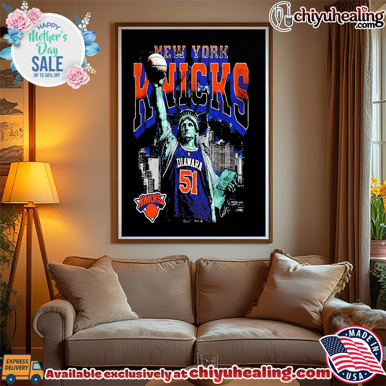 Mohamed Diawara New York Knicks Statue Of Liberty vintage hype shirt & hoodie | Exclusive Fan Gear Mohamed Diawara New York Knicks Statue Of Liberty vintage hype shirt & hoodie | Exclusive Fan Gear