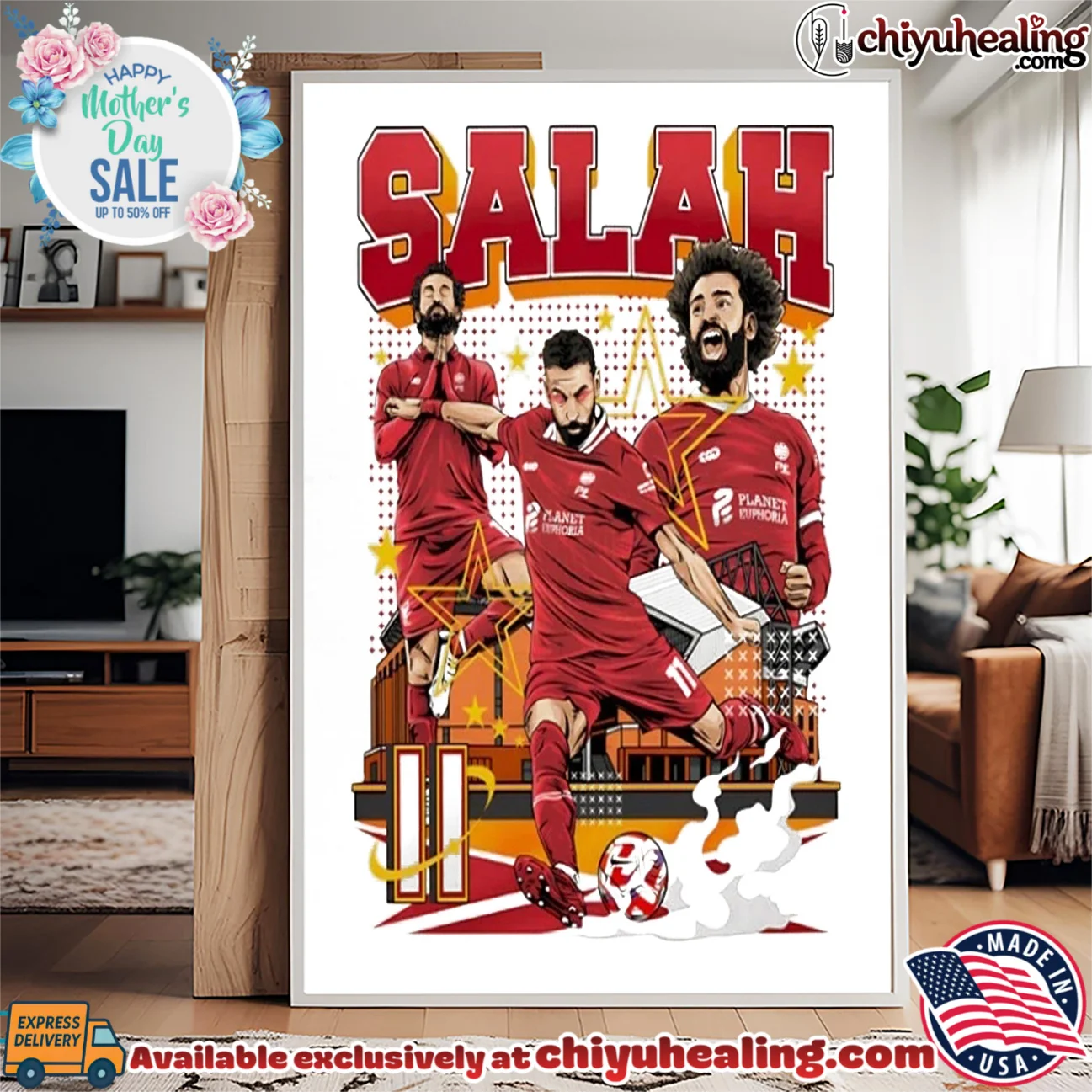 Mohamed Salah Liverpool FC Legend Premier League shirt & hoodie Mohamed Salah Liverpool FC Legend Premier League shirt & hoodie