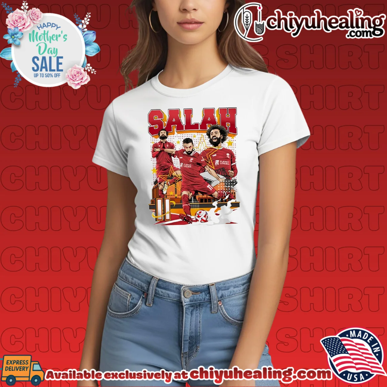 Mohamed Salah Liverpool FC Legend Premier League shirt & hoodie Mohamed Salah Liverpool FC Legend Premier League shirt & hoodie