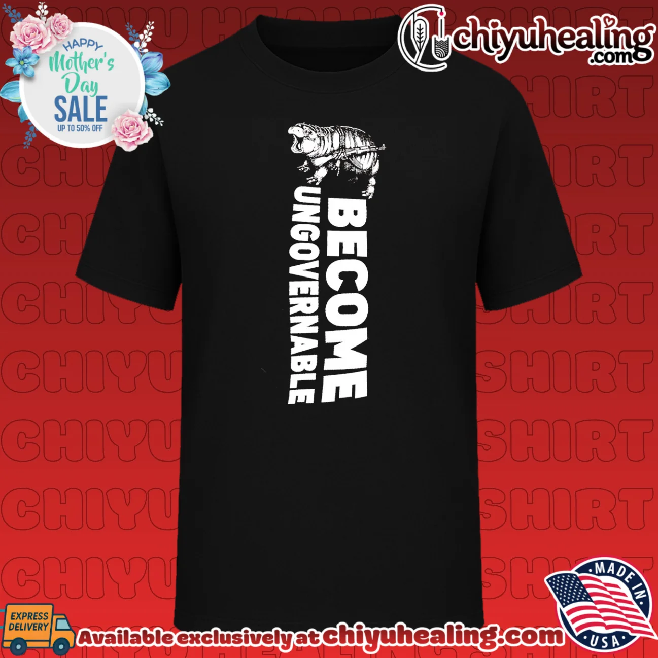 Moo Deng Become Ungovernable hippo funny animal shirt & hoodie