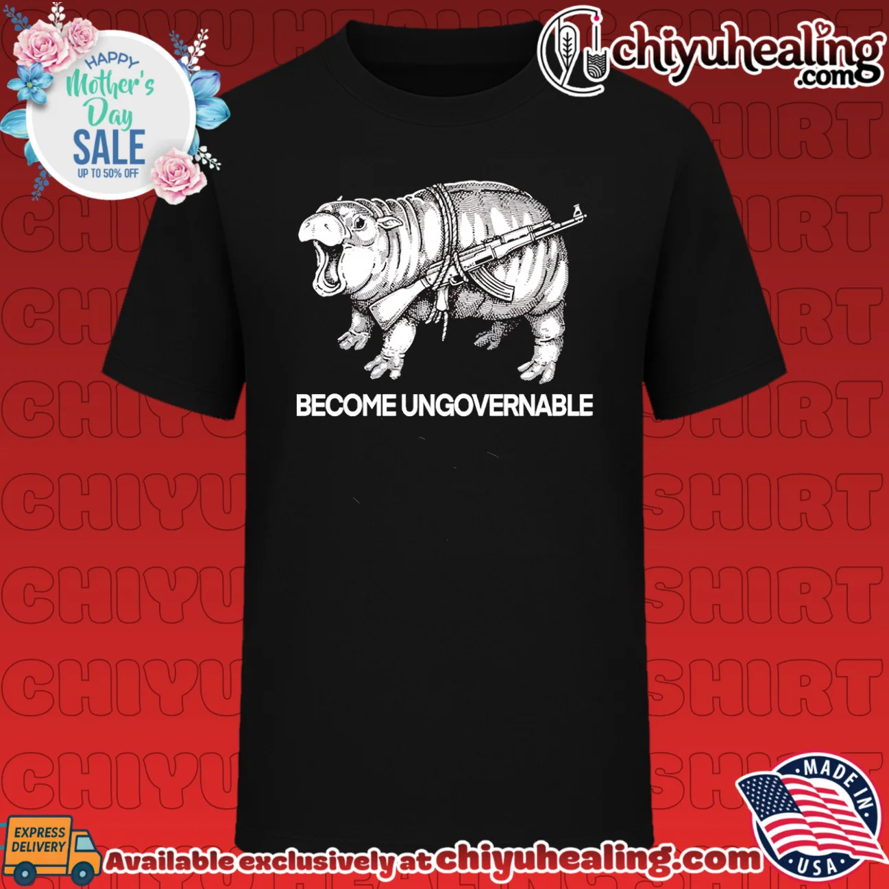 Moo Deng Become Ungovernable pygmy hippo shirt & hoodie