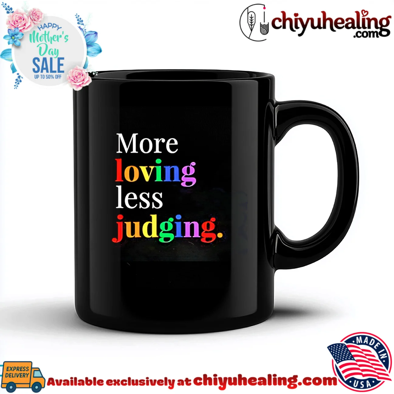 More loving less judging rainbow text hype shirt & hoodie | Exclusive Fan Gear More loving less judging rainbow text
