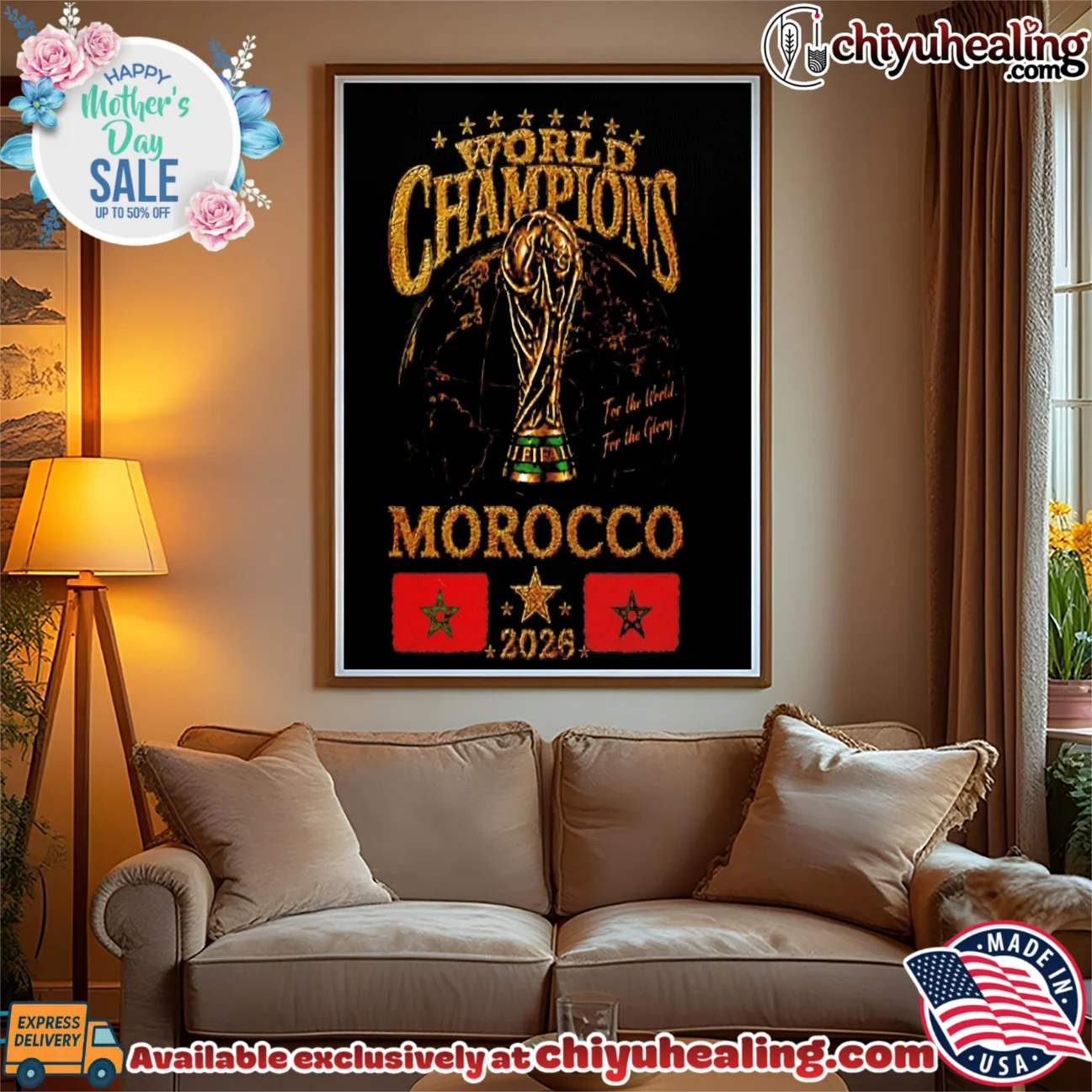Morocco 2026 World Champions For The World For The Glory shirt retro shirt & hoodie - Perfect Fan Gift Morocco 2026 World Champions For The World For The Glory shirt