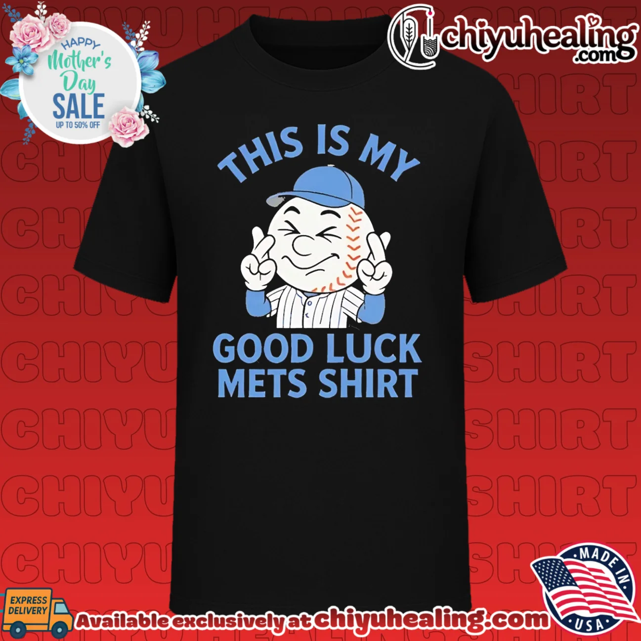 Mr Met this is my good luck Mets