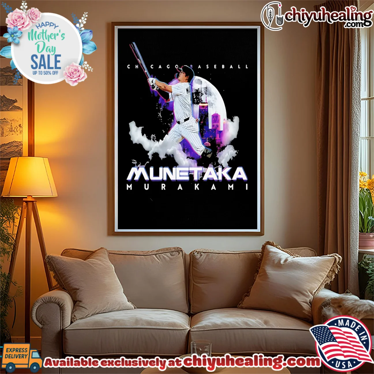 Munetaka Murakami Chicago Moon Shot baseball graphic shirt & hoodie Munetaka Murakami Chicago Moon Shot baseball graphic shirt & hoodie