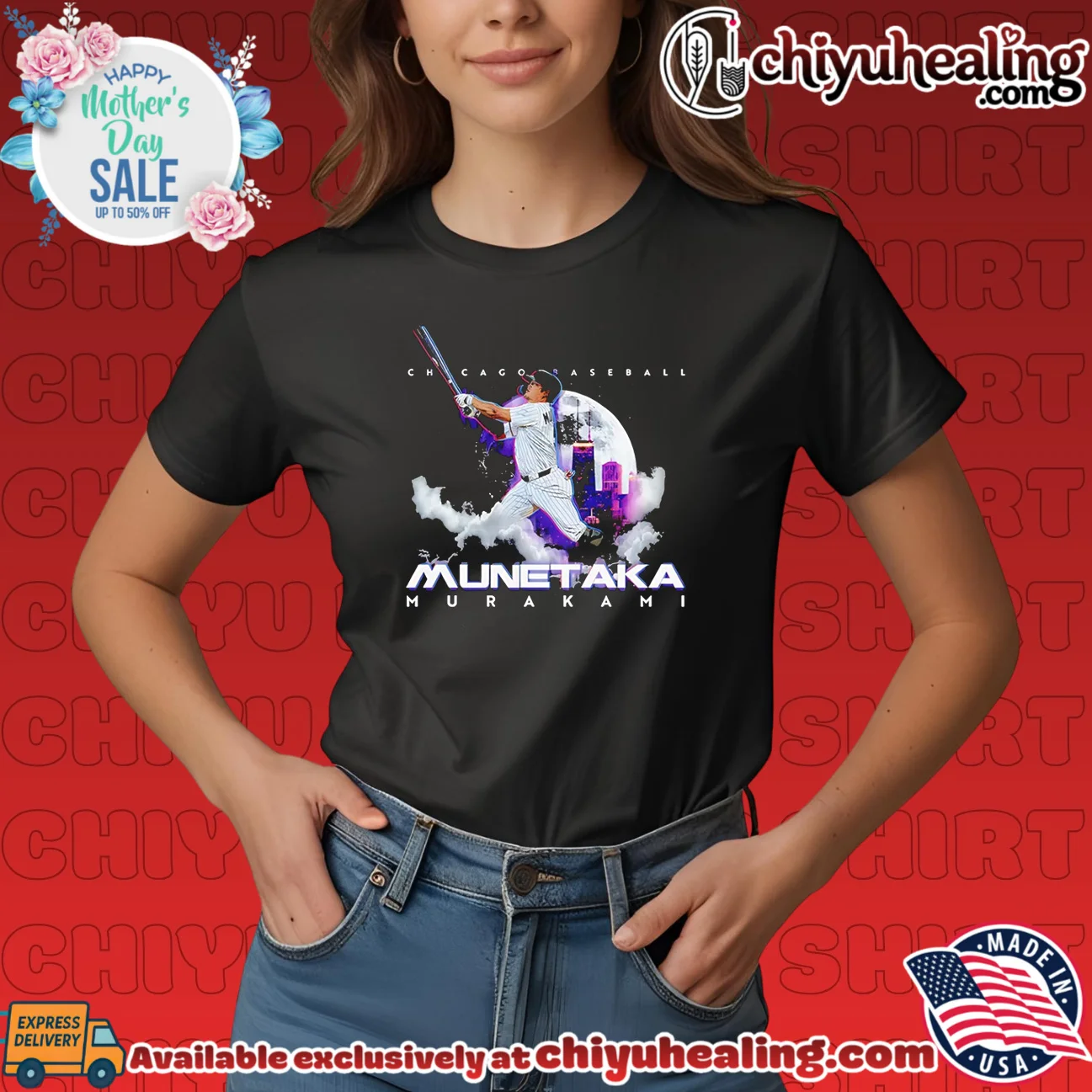 Munetaka Murakami Chicago Moon Shot baseball graphic shirt & hoodie Munetaka Murakami Chicago Moon Shot baseball graphic shirt & hoodie