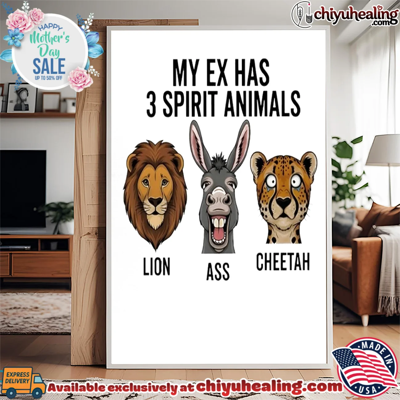 My ex has 3 spirit animals lion ass cheetah custom shirt & hoodie | Aesthetic Apparel My ex has 3 spirit animals lion ass cheetah