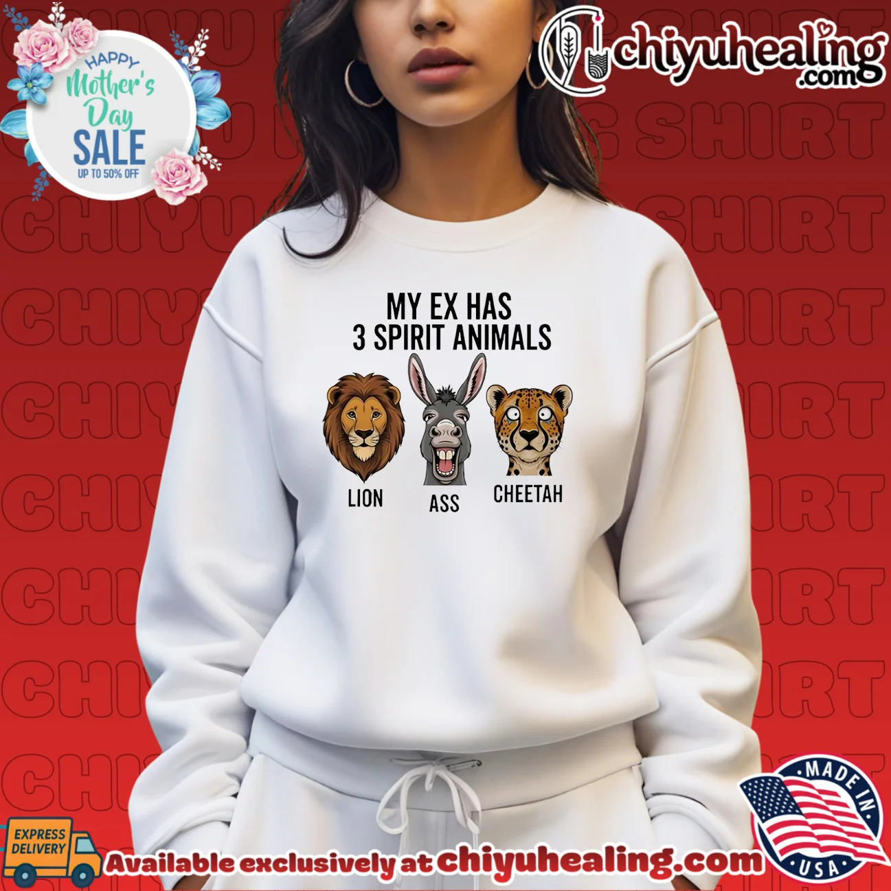 My ex has 3 spirit animals lion ass cheetah custom shirt & hoodie | Aesthetic Apparel My ex has 3 spirit animals lion ass cheetah