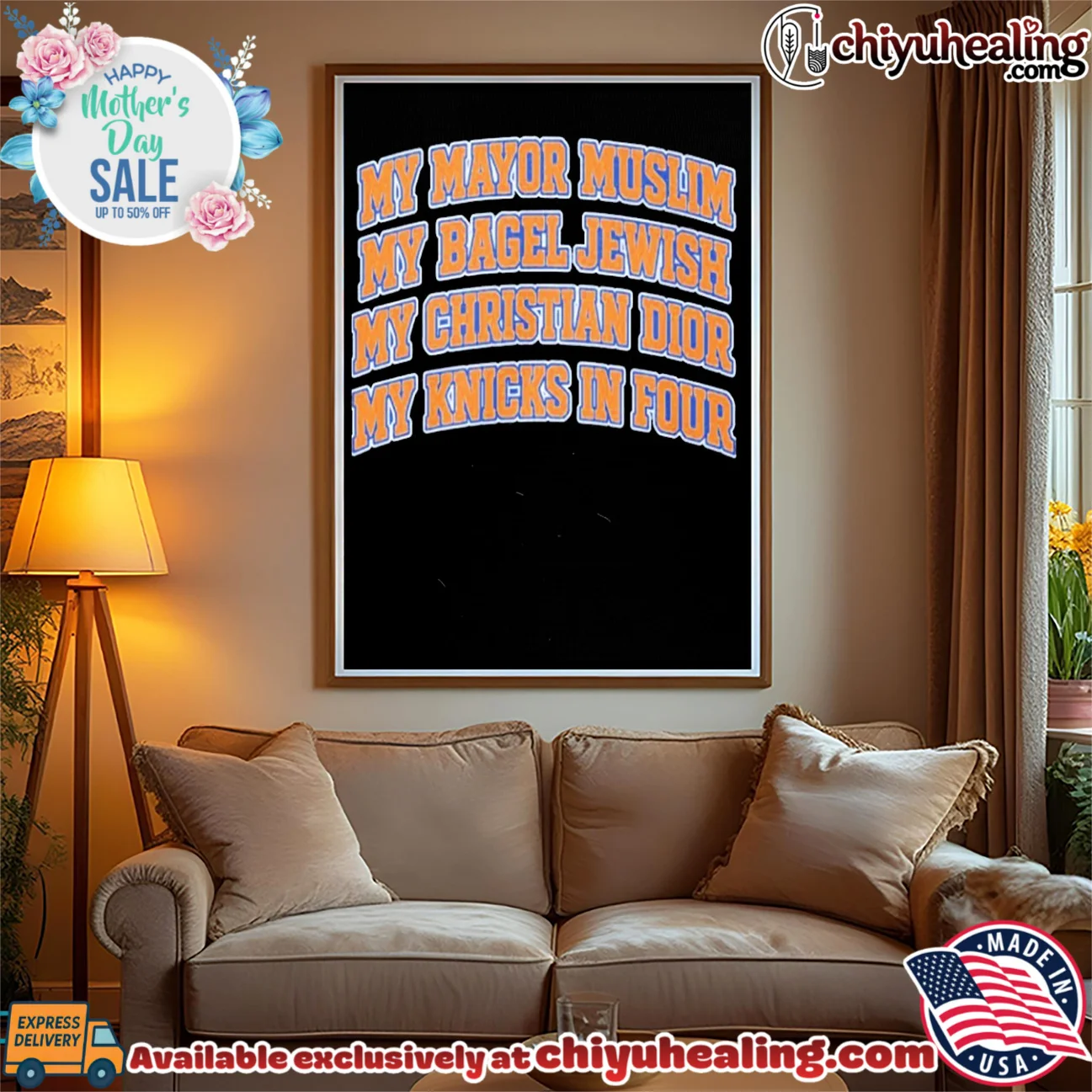 My Mayor Muslim My Bagel Jewish Knicks In 4 classic shirt & hoodie - Everyday Fit My Mayor Muslim My Bagel Jewish Knicks In 4