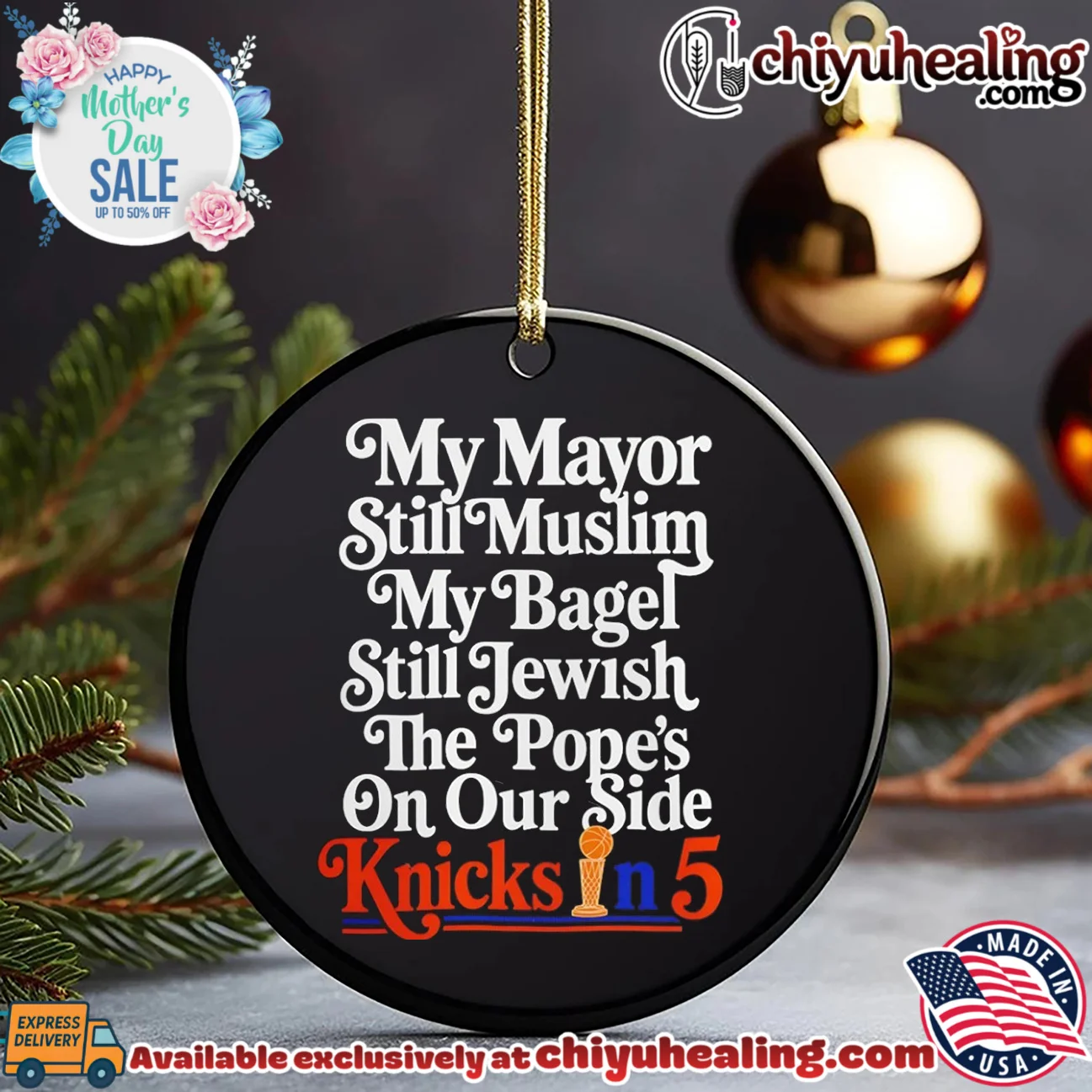 My Mayor Still Muslim My Bagel Still Jewish Knicks In 5 timeless shirt & hoodie | 2026 Edition Drop My Mayor Still Muslim My Bagel Still Jewish Knicks In 5