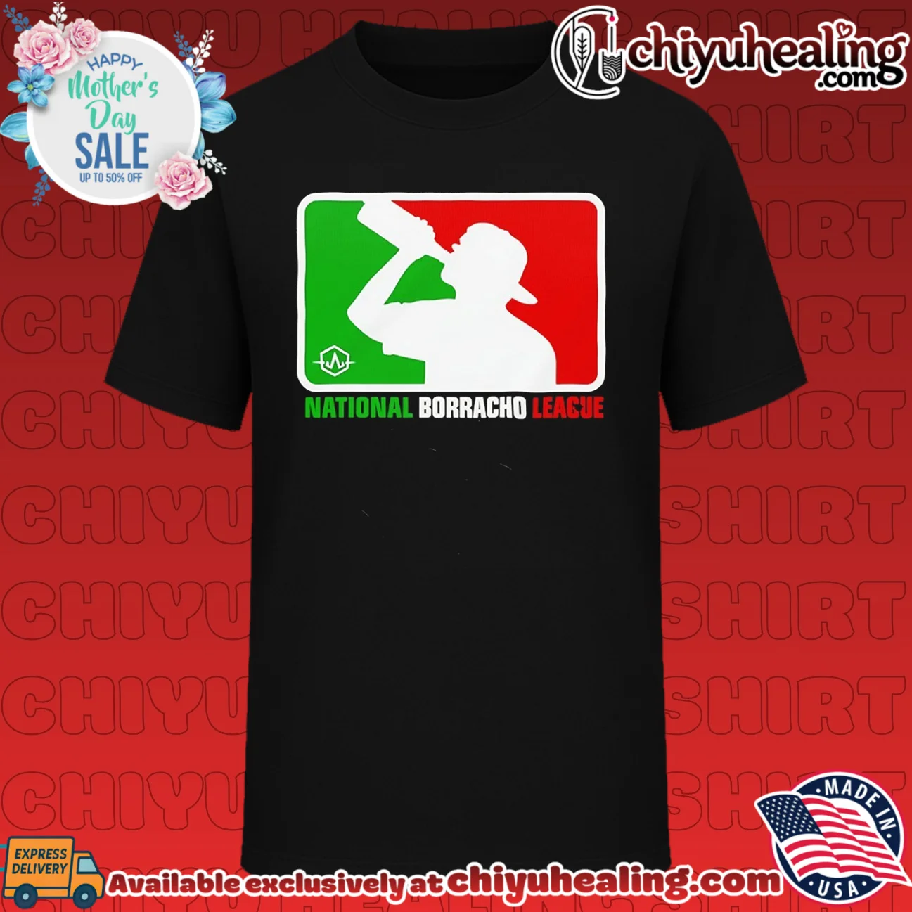 National Borracho League Mexican Drinking MLB 2026 logo shirt & hoodie