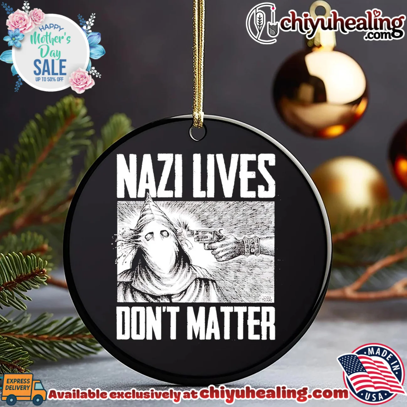 Nazi Lives Don't Matter gun retro shirt & hoodie | Official Style Drop Nazi Lives Don't Matter gun