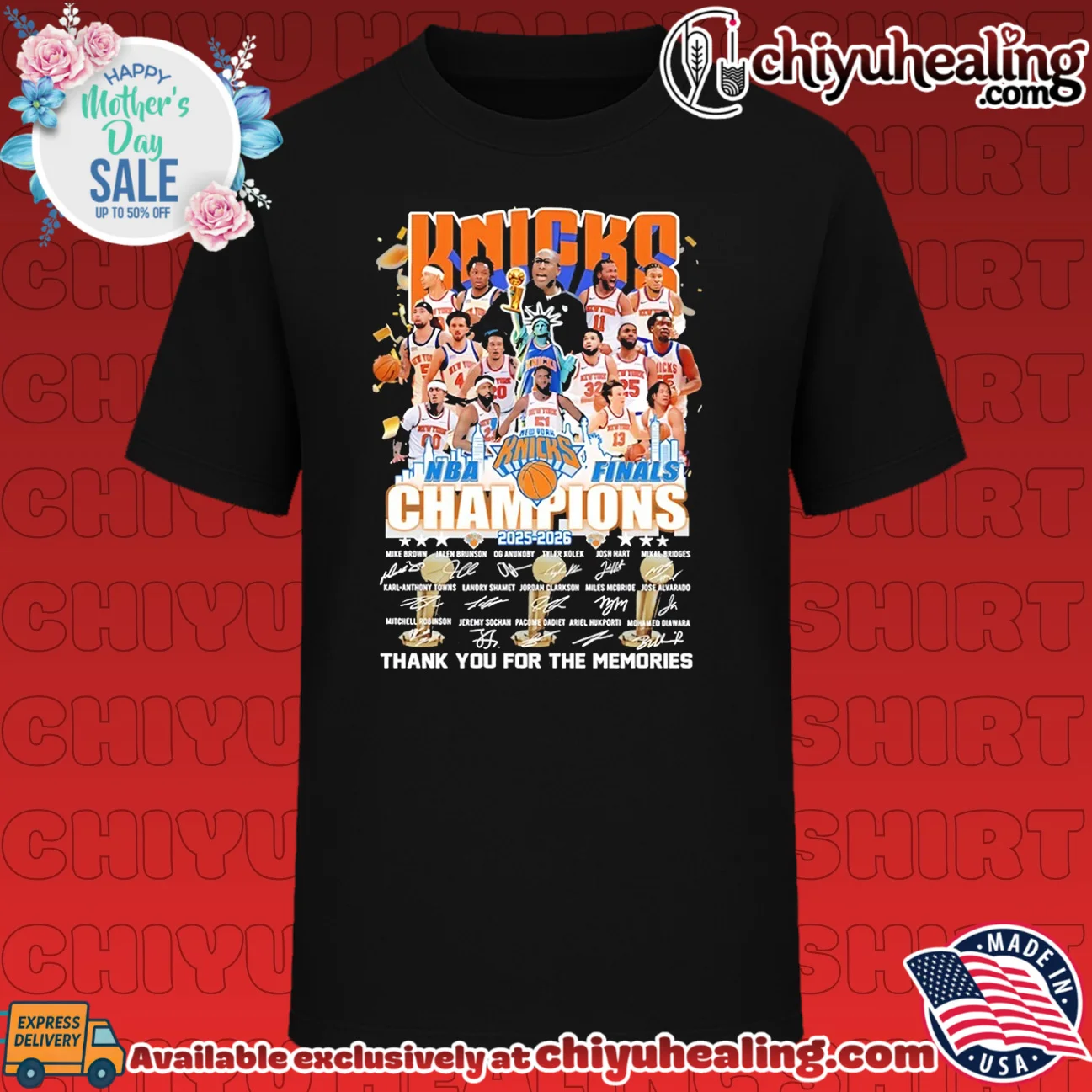 NBA Finals Champions 2025-2026 New York Knicks thank you for the memories