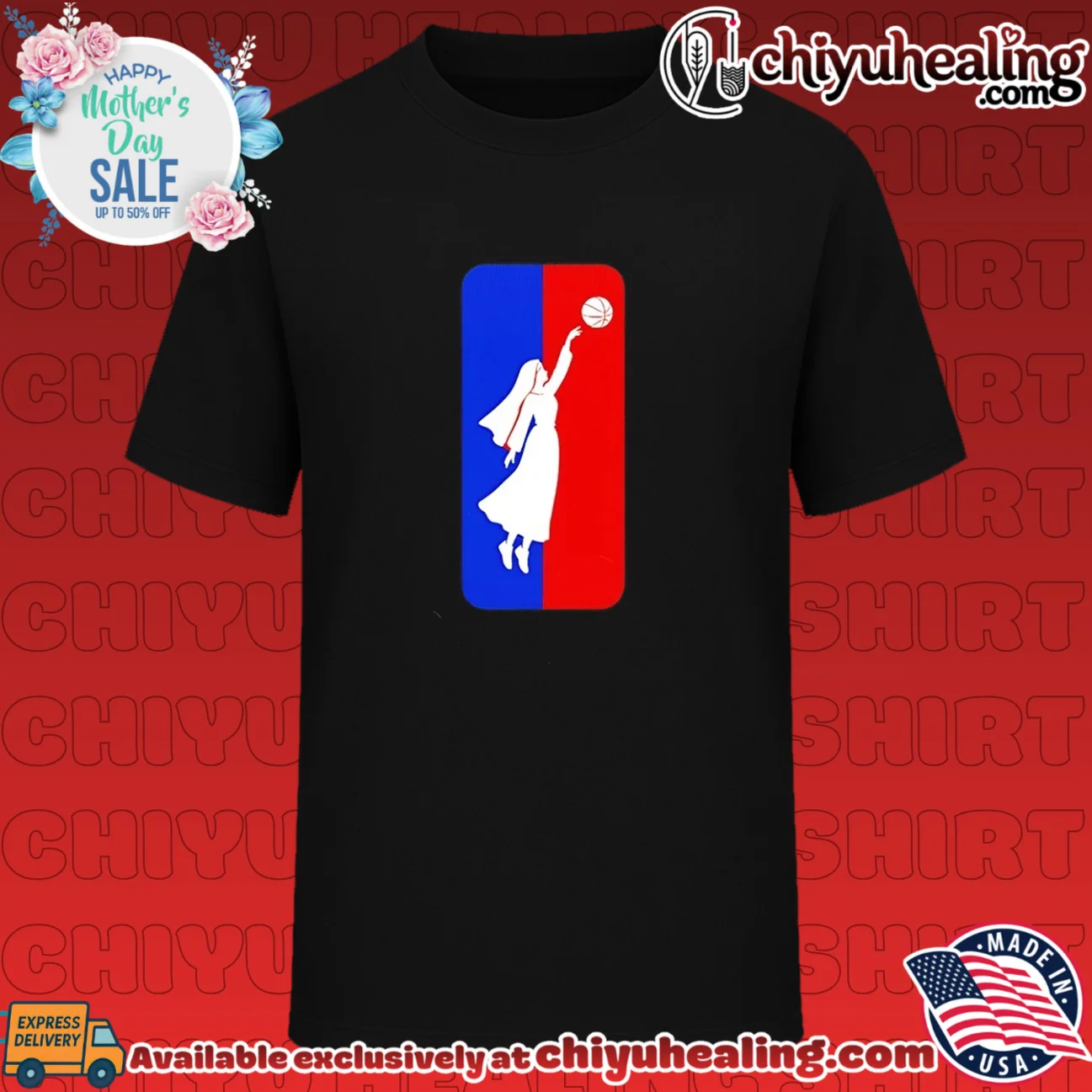 NBA lady in dress logo