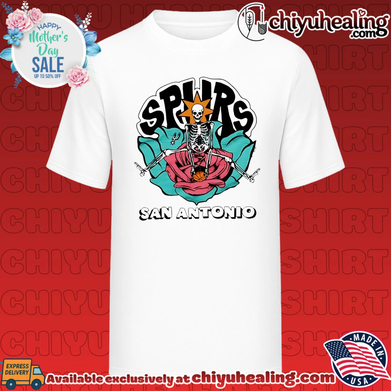 NBA x Grateful Dead x Spurs Skeleton