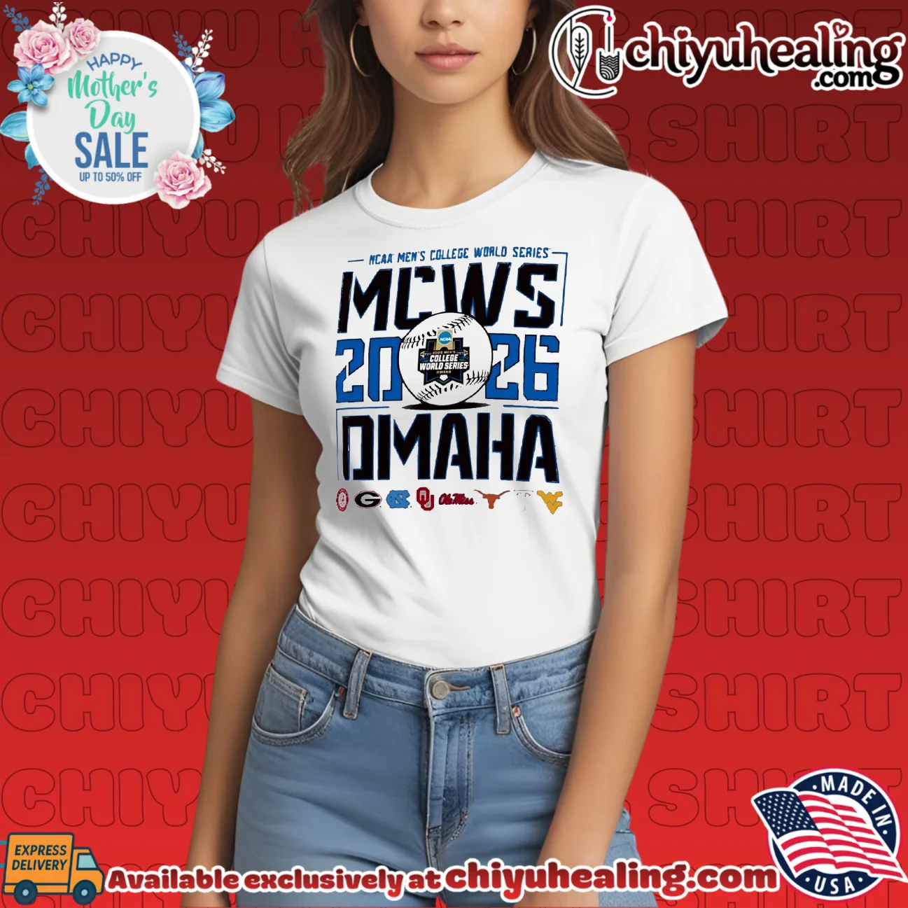 NCAA Men's Baseball College World Series 2026 retro statement shirt & hoodie | 2026 Edition Drop NCAA Men's Baseball College World Series 2026 retro
