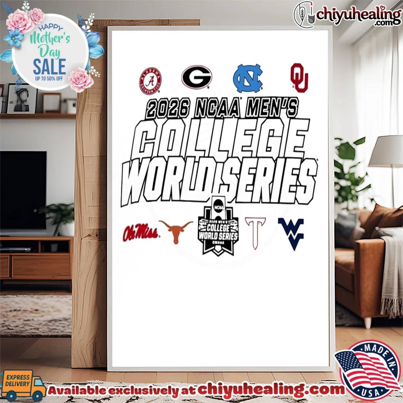 NCAA Men's College World Series 2026 Eight at the Plate classic essential shirt & hoodie | Iconic Look NCAA Men's College World Series 2026 Eight at the Plate classic
