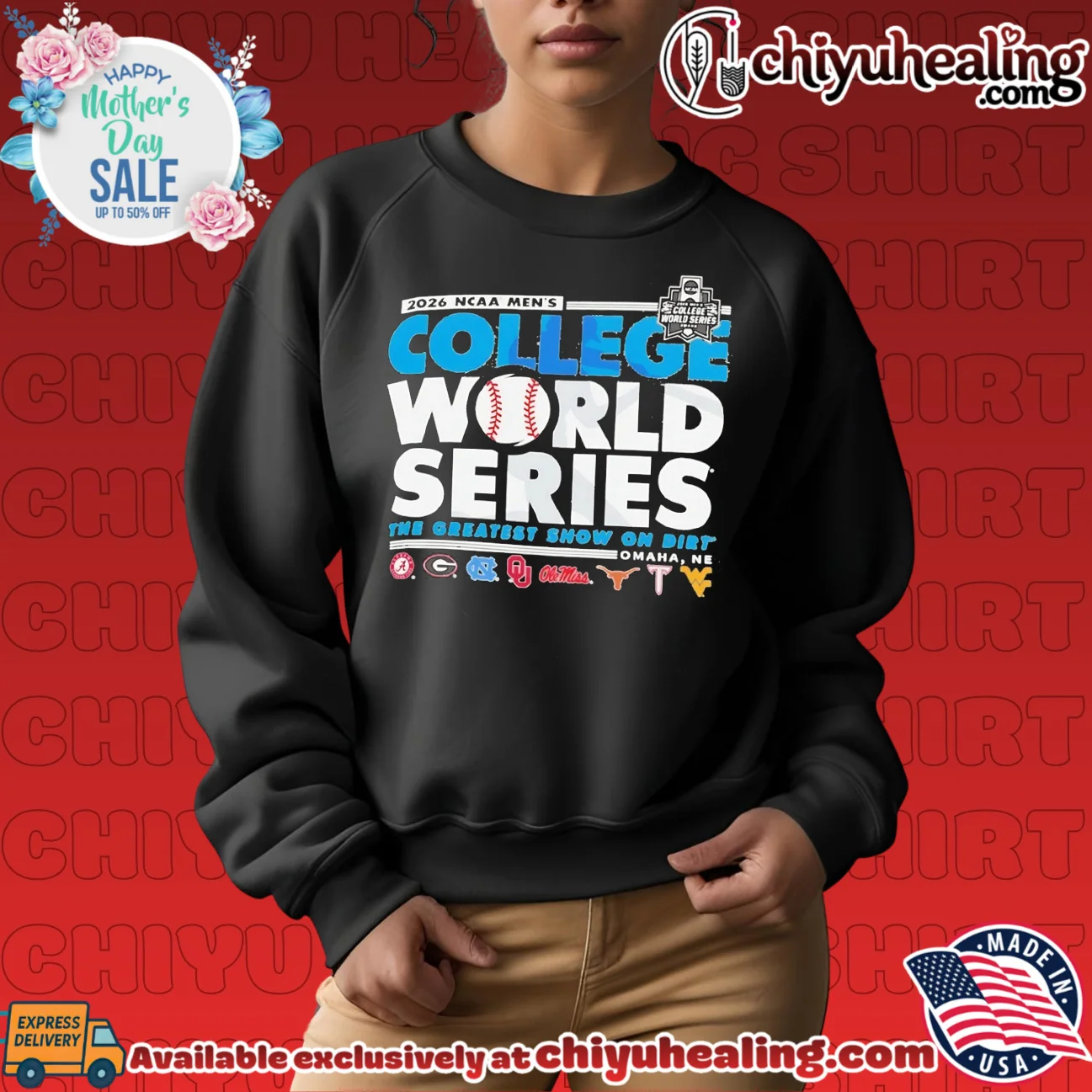 NCAA Men's College World Series 2026 Eight Team logo classic official shirt & hoodie | 2026 Edition Drop NCAA Men's College World Series 2026 Eight Team logo classic