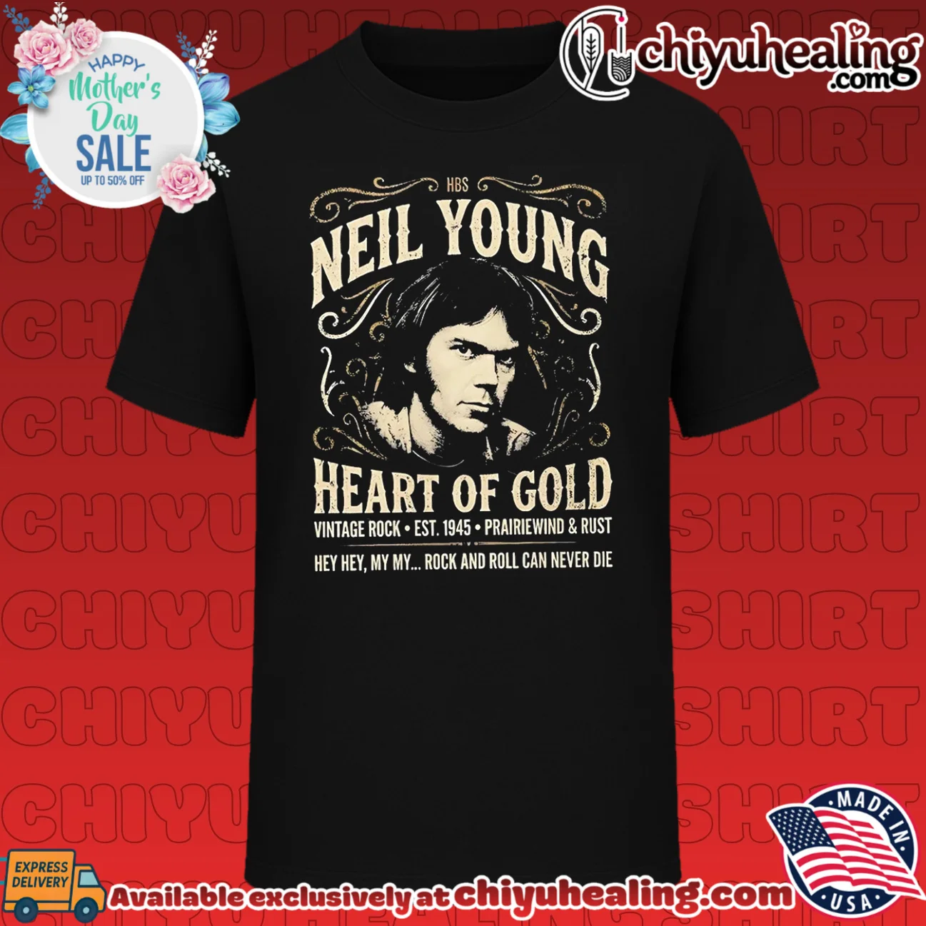 Neil Young heart of gold vintage rock est 1945 Prairiewind and Rust vintage shirt & hoodie