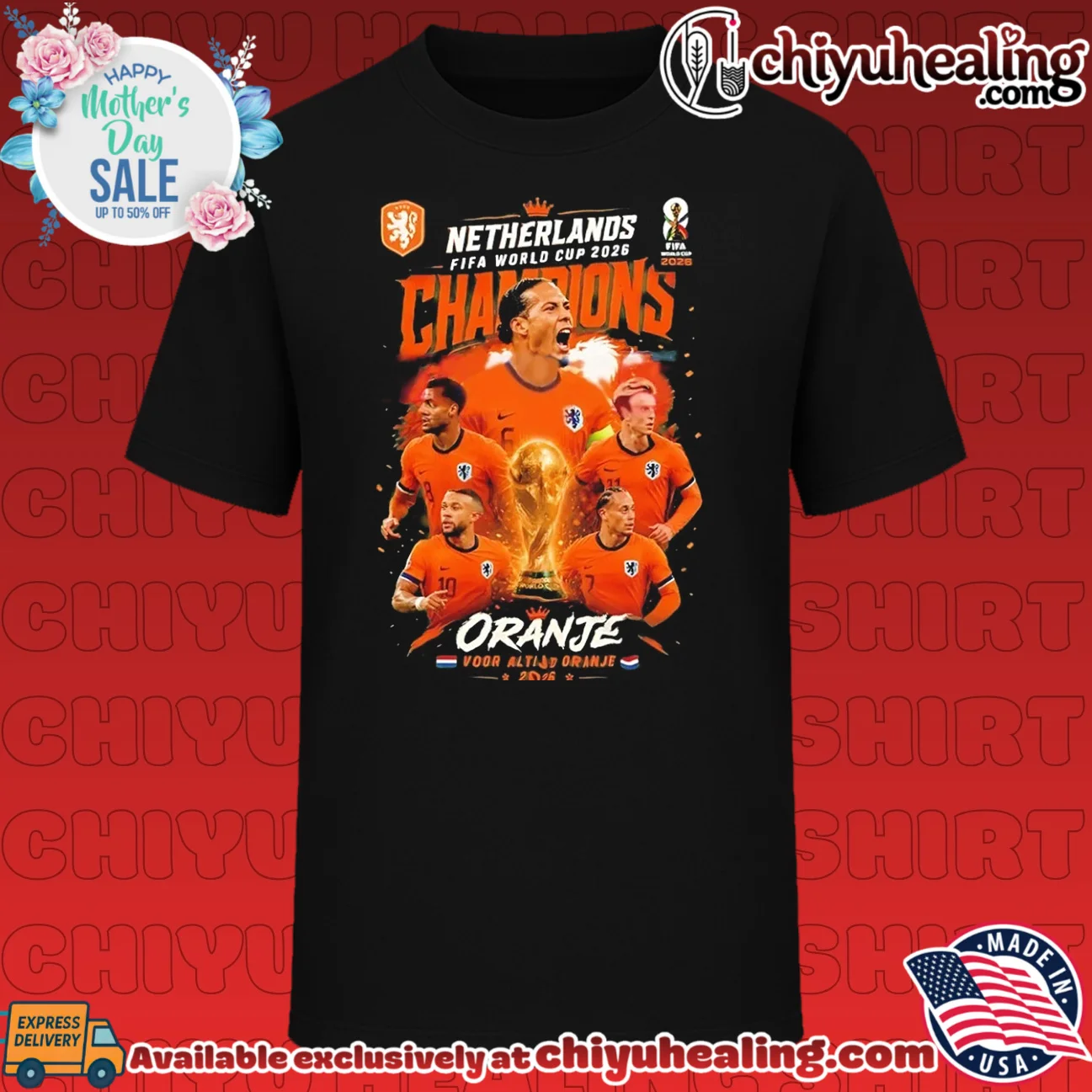 Netherlands Champions FIFA World Cup 2026 shirt & hoodie