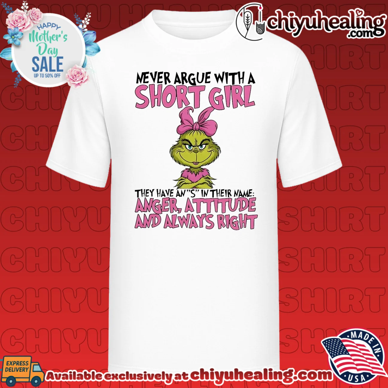 Never argue with a short girl they have an S in their name anger attitude and always right Grinch shirt & hoodie