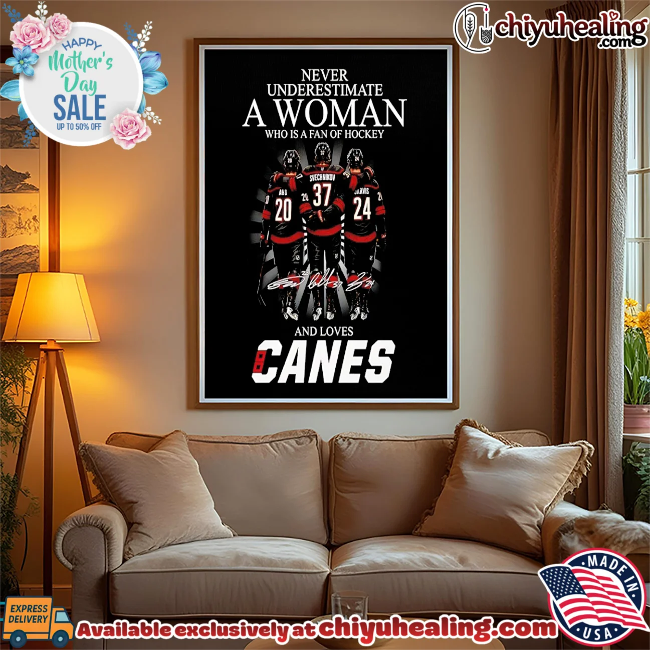 Never underestimate a woman who is a fan of hockey and loves Canes Carolina Hurricanes shirt & hoodie Never underestimate a woman who is a fan of hockey and loves Canes Carolina Hurricanes shirt & hoodie