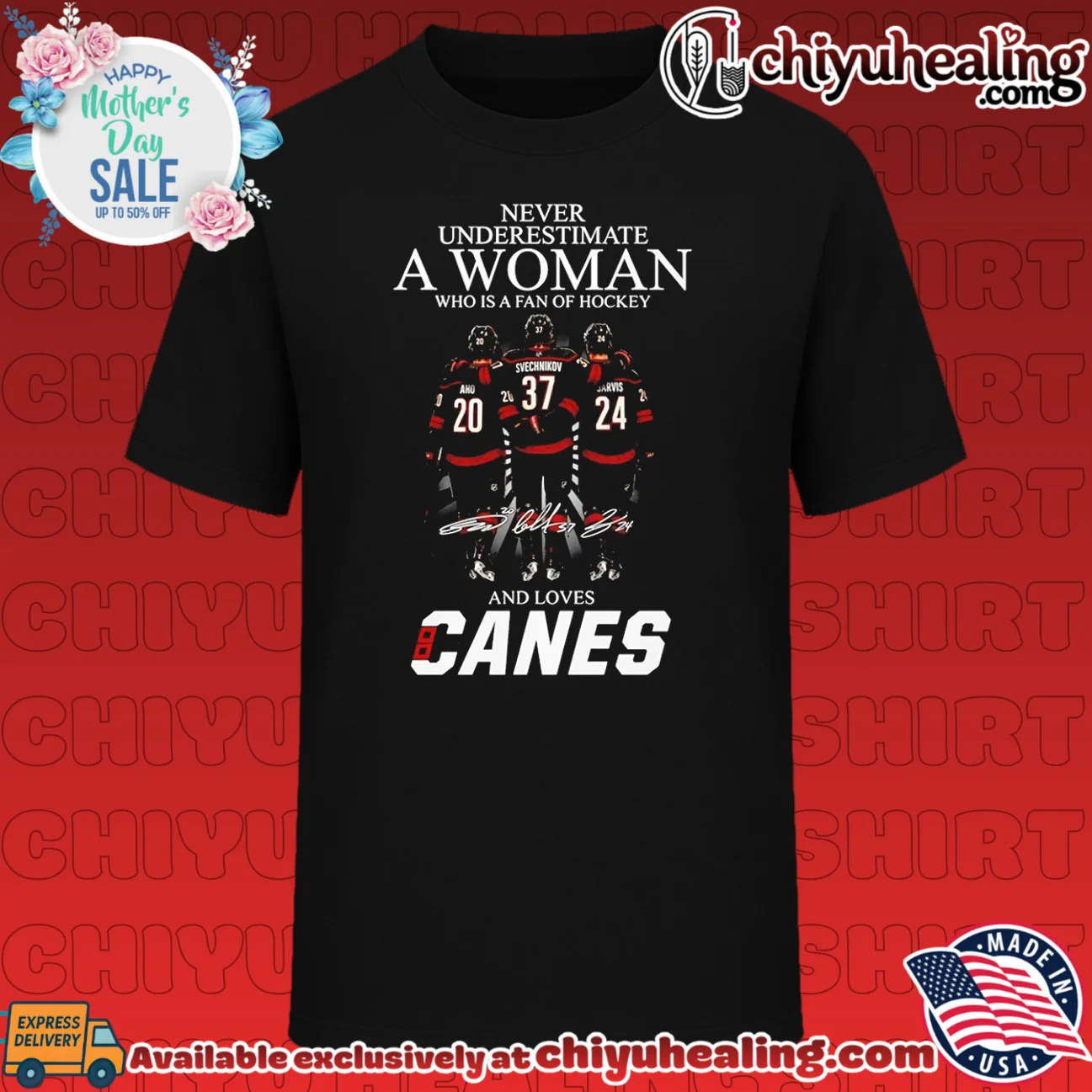 Never underestimate a woman who is a fan of hockey Carolina Hurricanes signature