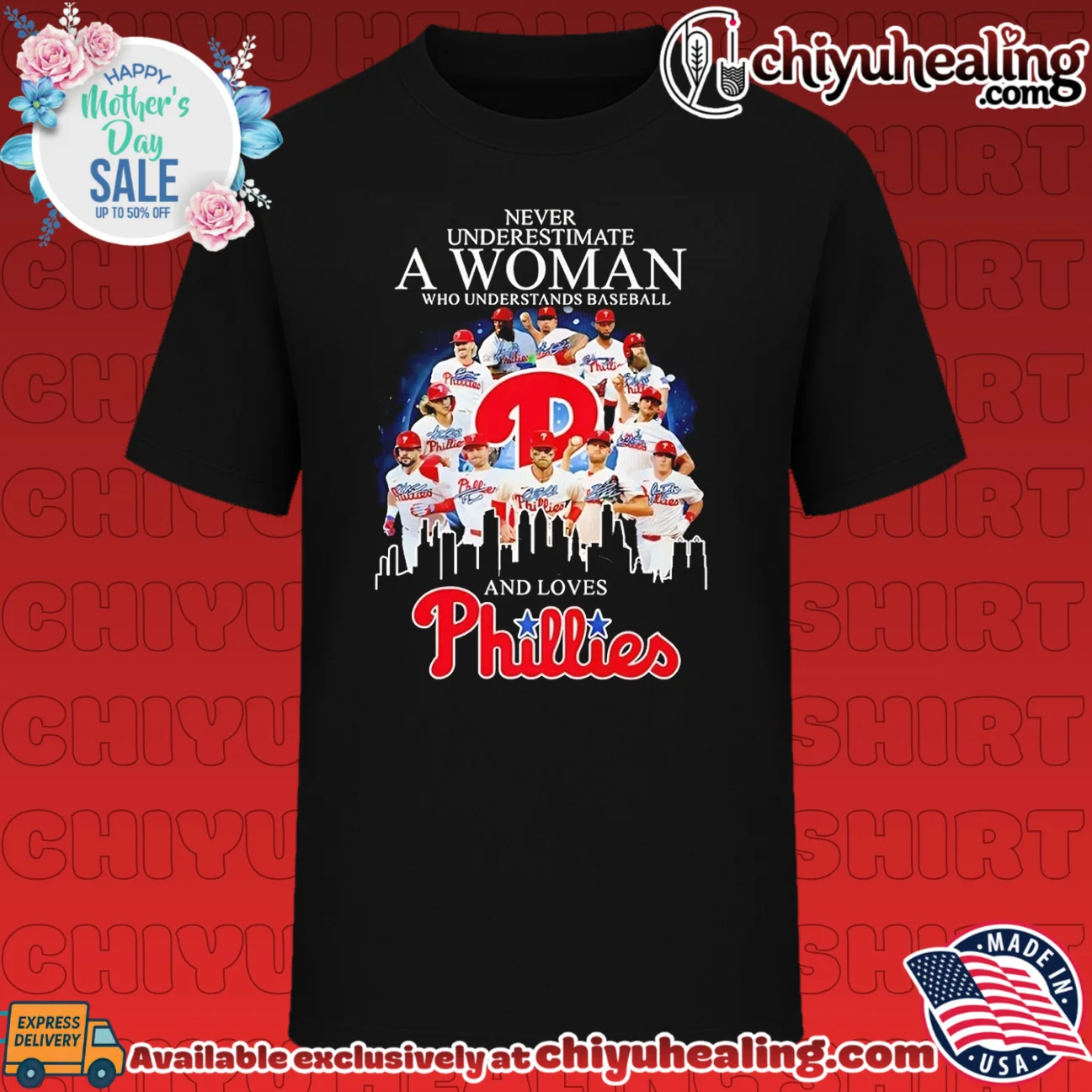 Never underestimate a woman who understands baseball and love Philadelphia Philles skyline shirt & hoodie