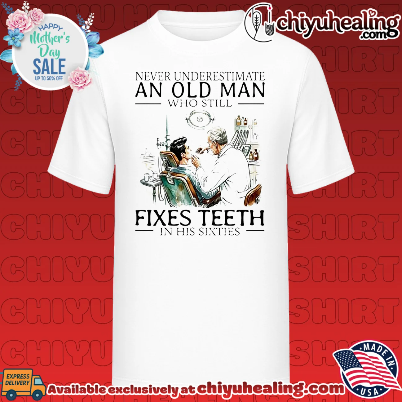 Never underestimate an old man who still fixes teeth in his sixties
