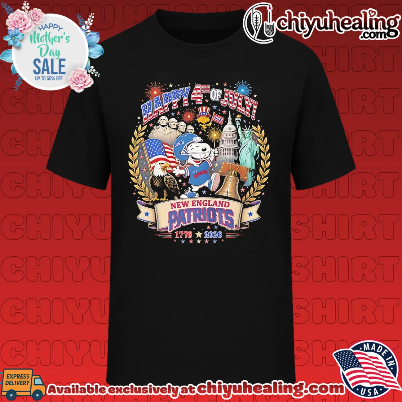 New England Patriots happy 4th of July 250th Anniversary 1776-2026 Snoopy shirt & hoodie