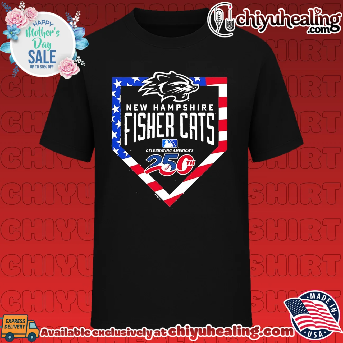 New Hampshire Fisher Cats Celebrating America's 250th Anniversary shirt & hoodie