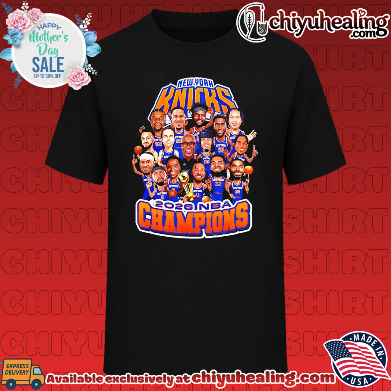 New York Basketball World Champion 2026 caricature
