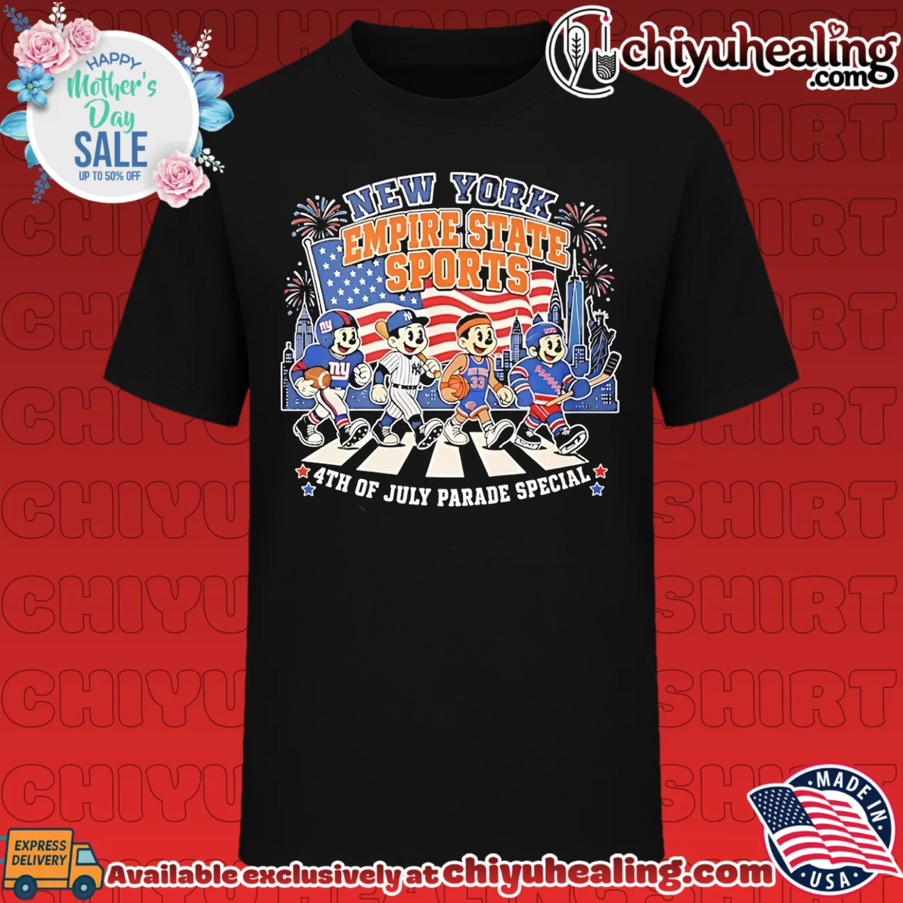 New York Empire State Sports 4th of July Parade Special the Giants Yankees Knicks and Rangers Abbey Road shirt & hoodie