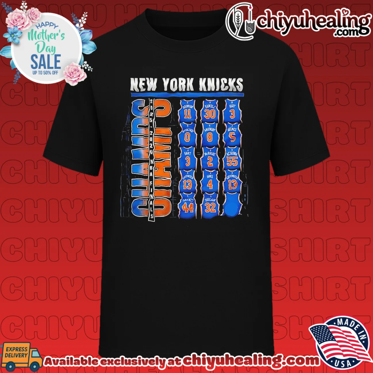 New York Knicks 2025 2026 NBA Finals Champs Roster Jersey