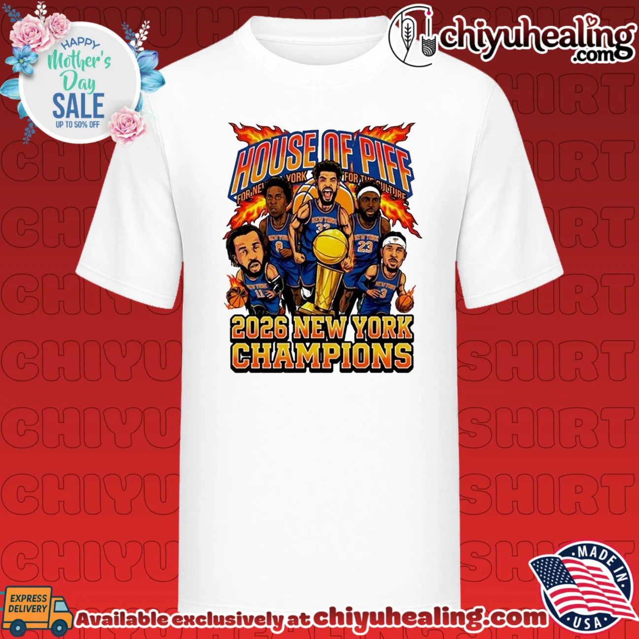 New York Knicks 2026 Champions House of Piff caricature