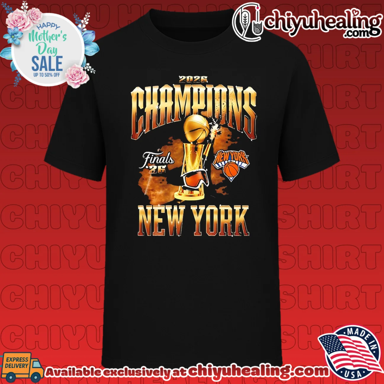 New York Knicks 2026 Champions NBA Finals trophy