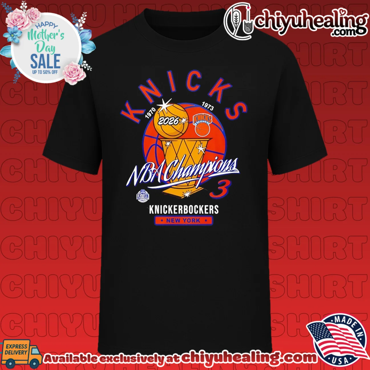 New York Knicks 2026 NBA champions 3X trophy
