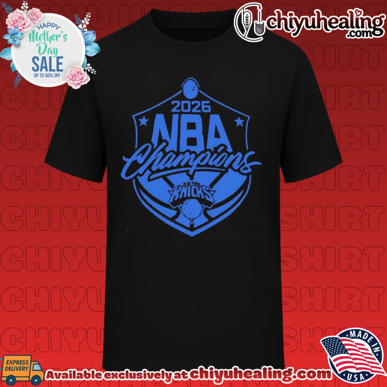 New York Knicks 2026 NBA Champions Team Logo retro