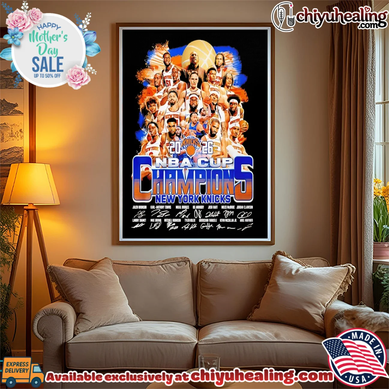 New York Knicks 2026 NBA Cup Champions all team signatures official shirt & hoodie | Iconic Look New York Knicks 2026 NBA Cup Champions all team signatures